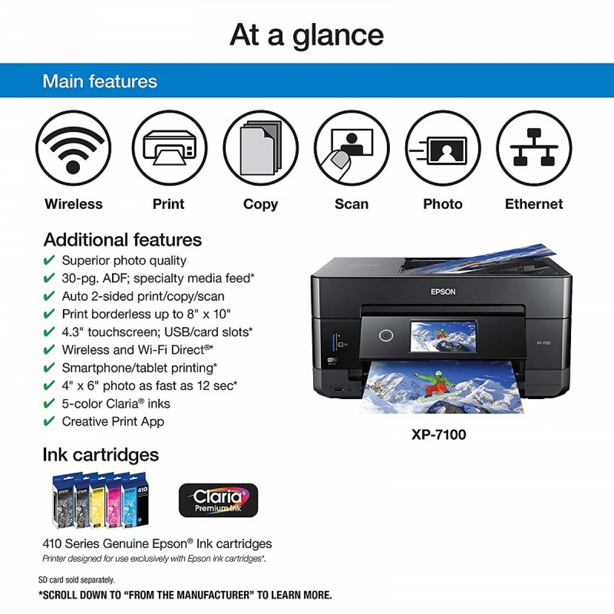 Epson Expression Wireless Color Photo All In One Printer Nerd Store   XP 7100 (6) 1200x1200 