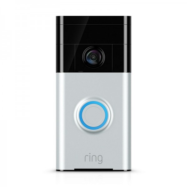 Ring Wi-Fi Enabled Video Doorbell in Satin Nickel, Works With Alexa